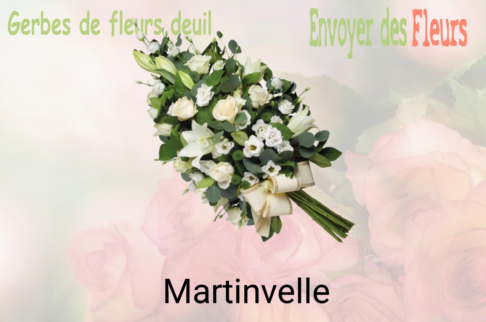 Gerbe de fleurs de deuil livrée à Martinvelle